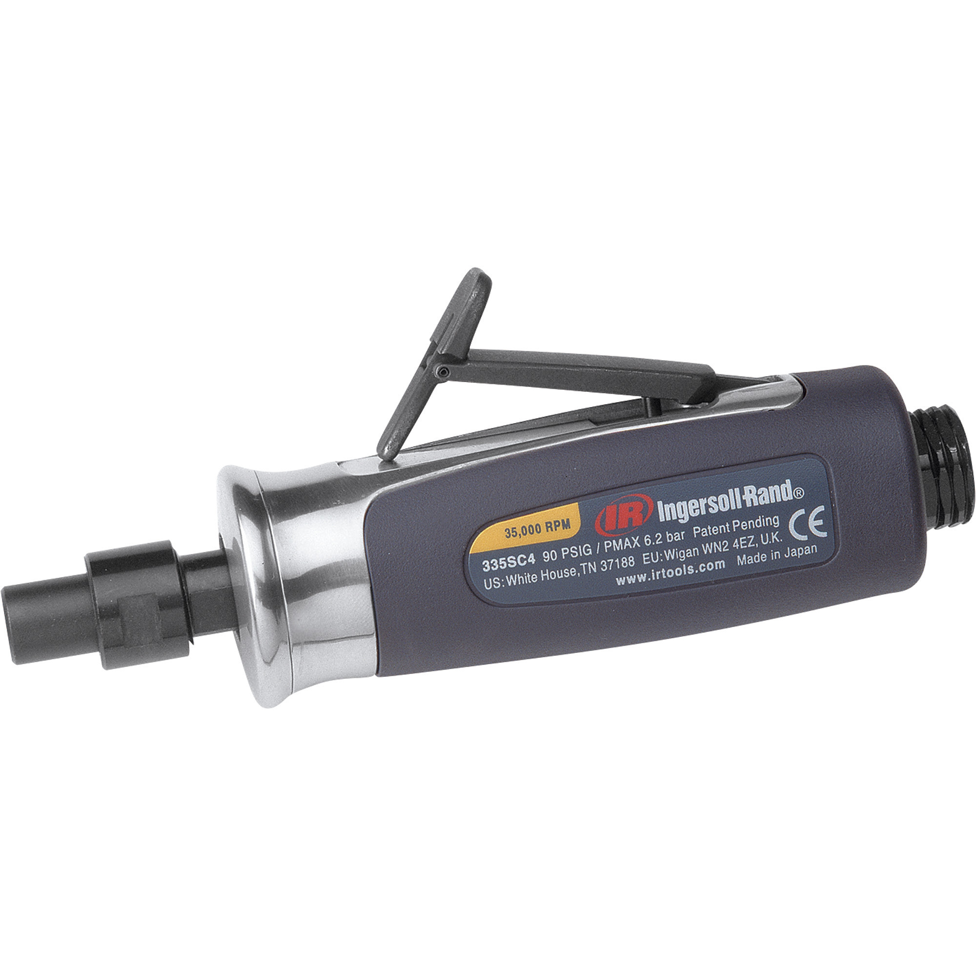 Ingersoll Rand Revolution Straight Air Die Grinder, 1/4In. Inlet, 15 CFM, 35,000 RPM @ 90 PSI, Model# 335SC4